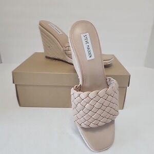 Steven Madden Udele Sandal‎ Blush Size 9.5 Espadrille Wedge